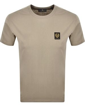 Belstaff Featherweight Logo T Shirt Dark Sand - Natural