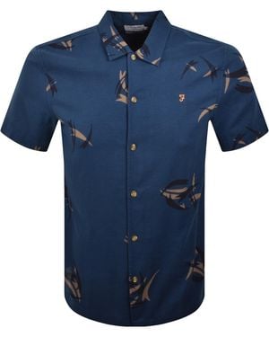 Farah Farah Ernest Casual Fit Shirt Aegean - Blue