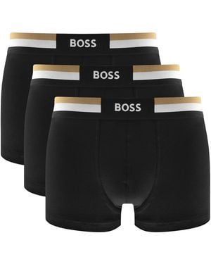 BOSS BUSINESS Boss Underwear 3 Pack Motion Trunks - Black