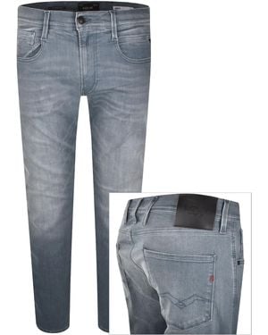 Replay Anbass Slim Fit Mid Wash Jeans - Blue