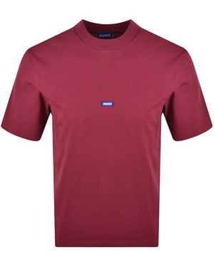 HUGO Nieros Logo T Shirt - Red