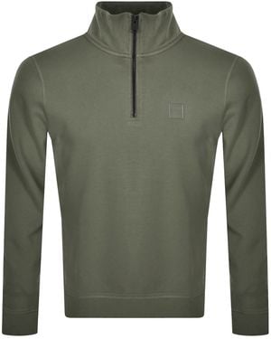 BOSS Boss Zetrust Quarter Zip Sweatshirt - Green