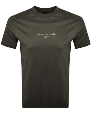 Armani Emporio Logo T Shirt - Green