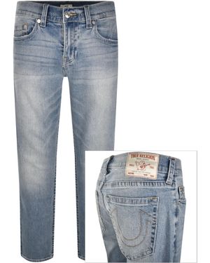 TRUE RELIGION Rocco Mid Wash Relaxed Skinny Jeans - Blue
