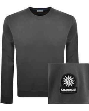 Sandbanks Badge Logo Sweatshirt - Grey