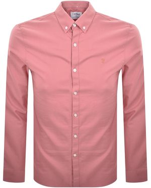 Farah Farah Brewer Long Sleeve Shirt - Pink