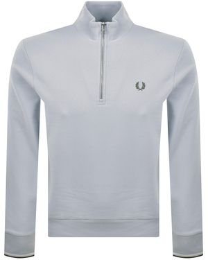Fred Perry Half Zip Sweatshirt Dusky - Gray
