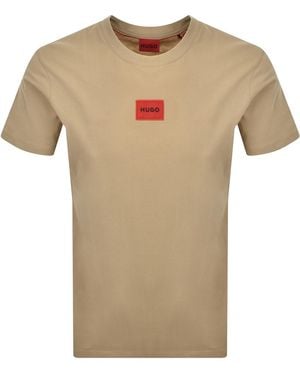 HUGO Diragolino212 T Shirt - Natural
