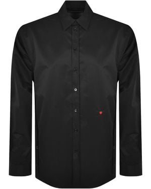 Moschino Long Sleeve Poplin Shirt - Black