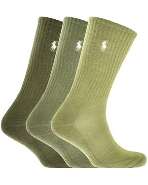 Ralph Lauren 3 Pack Socks - Green
