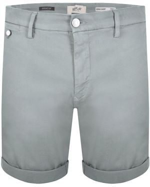Replay Benni Regular Fit Denim Shorts - Grey