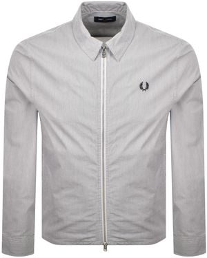 Fred Perry Seersucker Overshirt - Grey