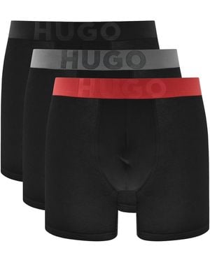 HUGO 3 Pack Boxer Briefs - Black