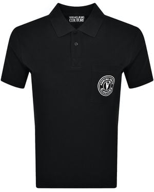 Versace Jeans Couture Couture V Emblem Polo - Black