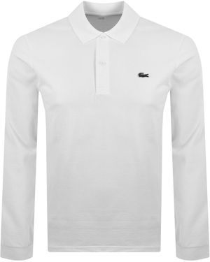 Lacoste Long Sleeve Polo T Shirt - White