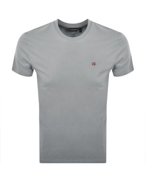Napapijri Salis Sum Logo T Shirt - Gray