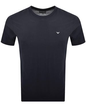 Armani Emporio Beachwear Crew Neck T Shirt - Blue