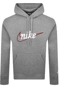 Nike Club Brushed Hoodie - Grey