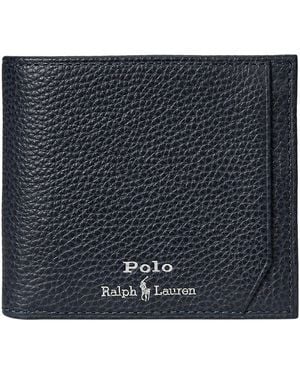 Ralph Lauren Billfold Coin Leather Wallet - Blue