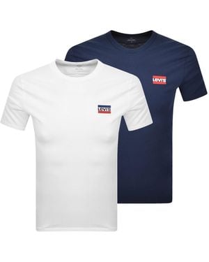 Levi's 2 Pack Crew Neck T Shirts - Blue