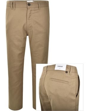 Farah Farah Norwood Hopsack Pants - Natural