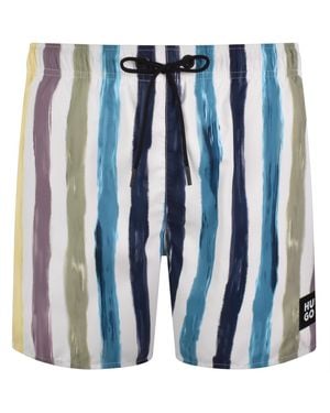 HUGO Dino Swim Shorts Open - Blue