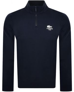 Lacoste Quarter Zip Sweatshirt - Blue