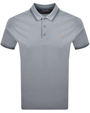 Farah Farah Bowes Tipping Polo T Shirt Icelandic - Grey