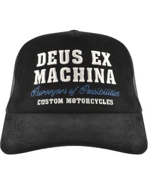 Deus Ex Machina Gumshoe Cord Trucker Cap - Black