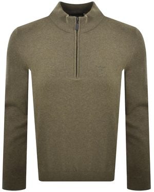 Barbour Avoch Half Zip Knitted Jumper - Green