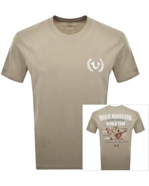 TRUE RELIGION Multi Overlap T Shirt - Grey