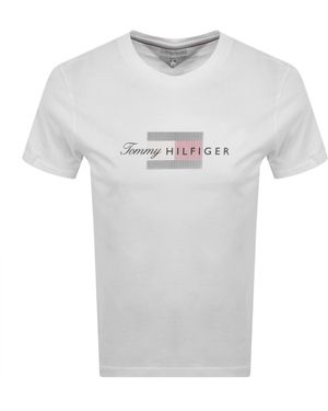 Tommy Hilfiger Script Flag T Shirt - White