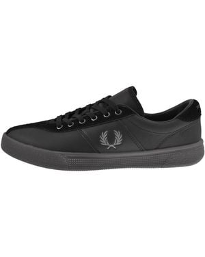 Fred Perry Leather Tennis Sneakers - Black