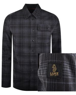 Luke 1977 Eightoaks Checked Shirt - Black