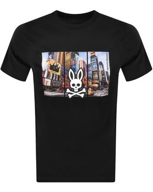 Psycho Bunny Zeke Graphic T Shirt - Black