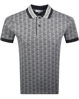Lacoste Logo Polo T Shirt - Grey