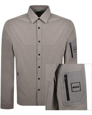 BOSS Boss Tour Waffle Overshirt - Grey