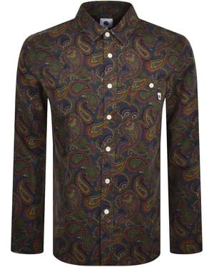 Pretty Green 15Th Anniversary Paisley Shirt - Black