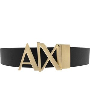 ARMANI EXCHANGE Reversible Plate Belt - Brown