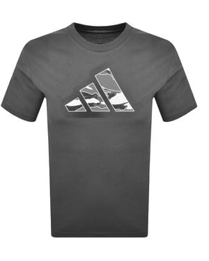 adidas Camo Mod T Shirt - Grey