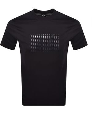 ARMANI EXCHANGE Logo Print T Shirt - Black