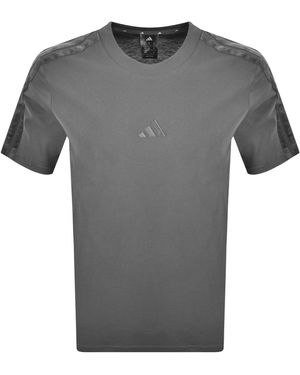 adidas Logo T Shirt Dark - Grey