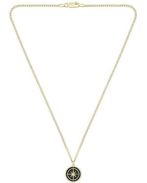 BOSS BUSINESS Boss Compass Pendant Necklace - Metallic