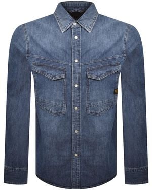 G-Star Raw Dakota Regular Long Sleeved Shirt - Blue