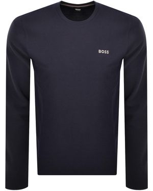 BOSS BUSINESS Boss Waffle T Shirt - Blue