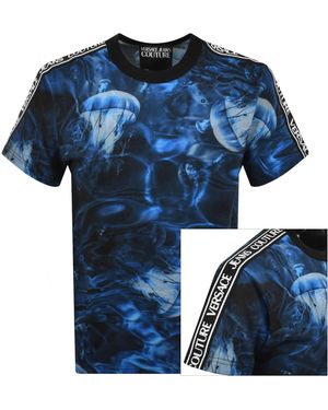 Versace Jeans Couture Couture Abyss Tape T Shirt - Blue
