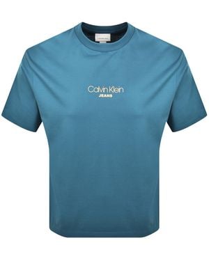 Calvin Klein Jeans Relaxed Fit T Shirt - Blue