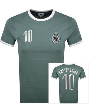 Pretty Green Outro Ringer T Shirt - Green