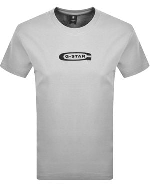 G-Star G-Star Old Skool Logo T Shirt - Grey