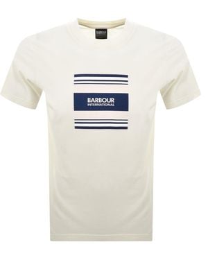 Barbour Garland Graphic T Shirt Crea - White